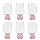 Taças Champanhe Base Esfera Transparente + Bandeja para Taça