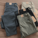 Calça Reta Masculina em Sarja - Kit 4 Unidades