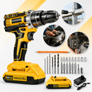 Kit Furadeira e Parafusadeira 48V MAX Sem Fio - Mais Potência, 2 Baterias e 17 Acessórios Profissionais