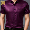 [PAGUE 3 LEVE 5] Camisa Social Zathier em Malha de Seda Gelo e Viscose + BRINDES: Cinto, Carteira e Relógio