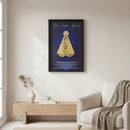 (COMPRE 1 LEVE 2) Quadro Nossa Senhora Aparecida - Alto Relevo Dourado com Oração | Moldura Premium