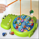 Jogo de Pesca Magnética Infantil com 12 Peixinhos e 2 Varinhas – Brinquedo Educativo em Formato de Dinossauro