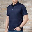 Leve 6, Pague Só 3] Camisa Polo Ventura Masculina em Algodão, Poliéster e Elastano com Microtextura Geométrica, Botões Frontais e Logo Bordado + BRINDES