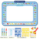 Tapete Mágico de Desenho com Água 100x80cm – Canetas Reutilizáveis e Moldes Educativos Montessori