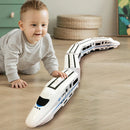 Trem Elétrico de Brinquedo Infantil com Luz e Som – Modelo de Alta Velocidade com 4 Vagões Educativo para Meninos e Meninas