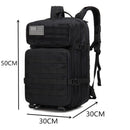 Mochila Tática Militar Preta 50L