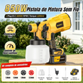 Pistola de Pintura Pulverizador Sem Fio 850W + 2 Baterias Extras