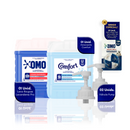 Kit Lava Roupas Líquido Lavanderia Pro 7L Omo + Amaciante 7L Comfort + 02 Válvulas Pump para Galão 5L/7L + Brinde Bola Magica Magic Ball para Retirar Fiapos e Pelos