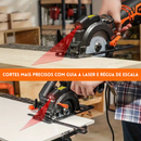 Serra Circular Cortex Multiuso, 6 Lâminas Inclusas + BRINDES: Óculos de Proteção e Trena 7.5 Metros