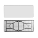 Mesa Dobrável Tipo Maleta Prática e Durável 180x60cm — Portátil, Resistente, Fácil de Montar e Guardar